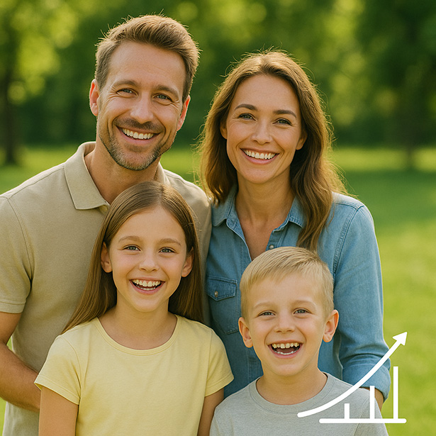 Šťastná rodina po terapii